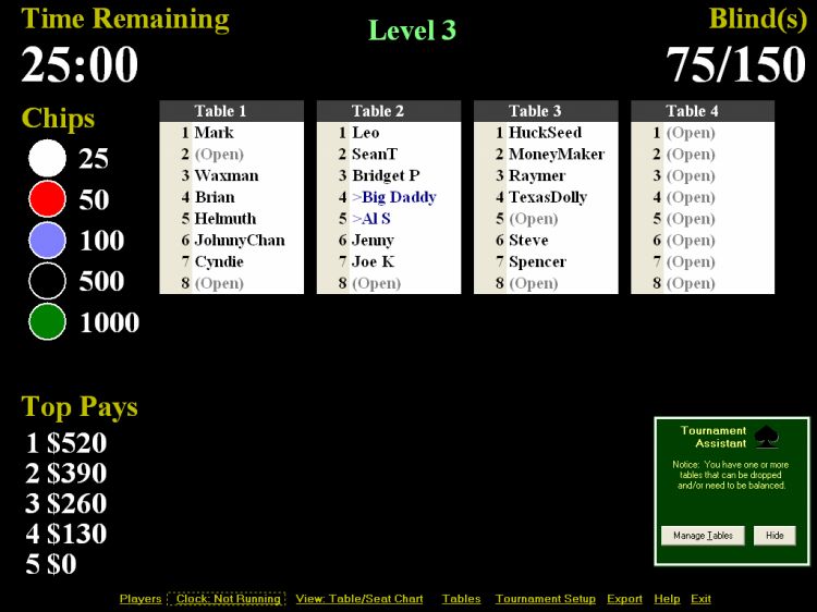 Poker Tournament Software